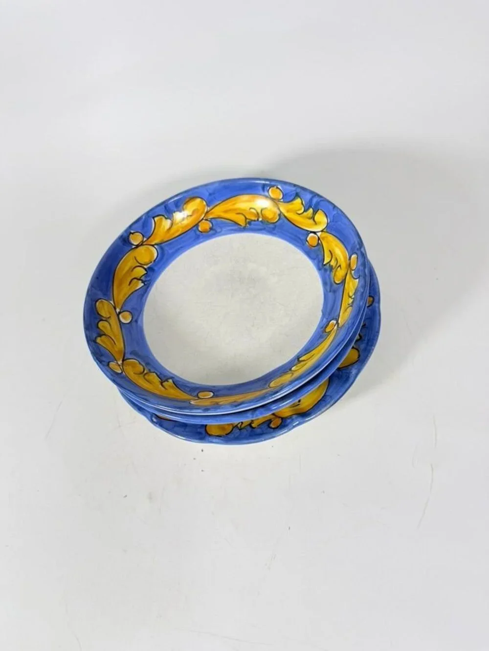 Salad Plate Bowls Set 3 Vietri Solimente Pottery Italian Florentine Replacement